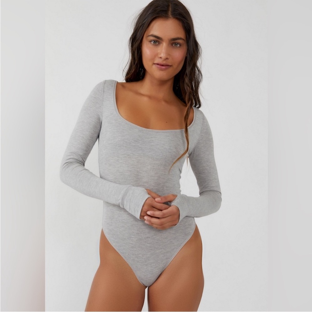 NWT free people Settle In Scoop Neck Bodysuit